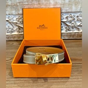 🍊Hermes🍊 Kelly Double Tour Bracelet Etoupe